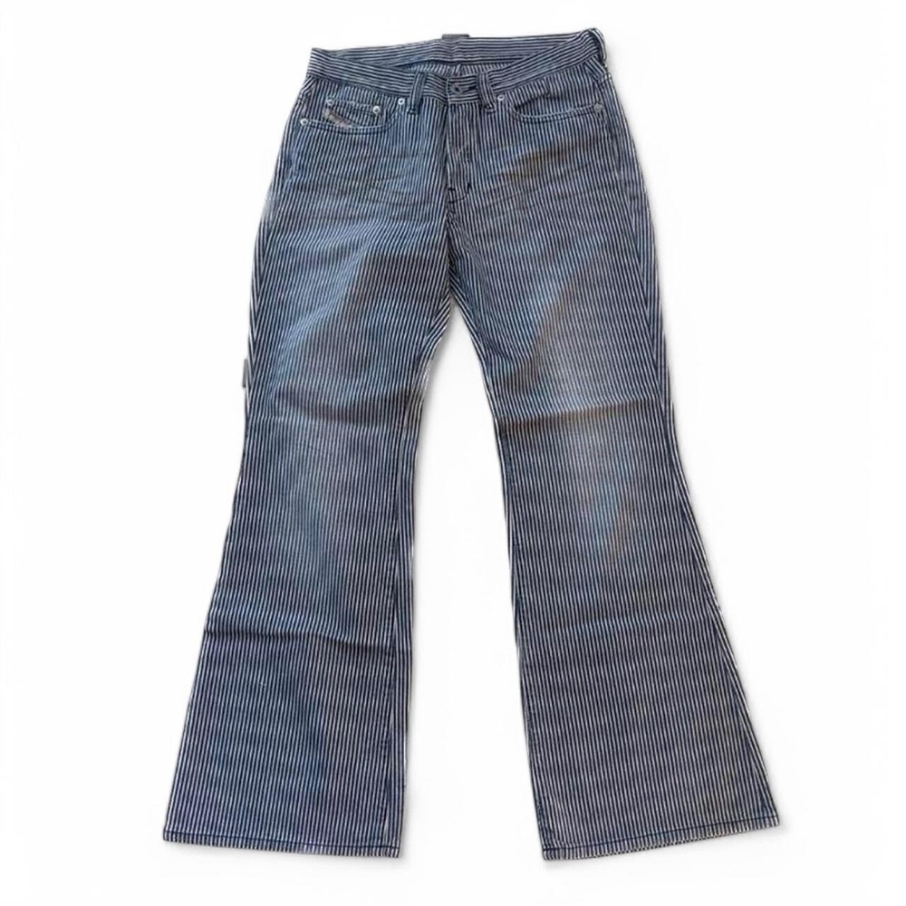 NWT Vintage Deadstock Diesel Daze Flare Jeans Railroad Stripe